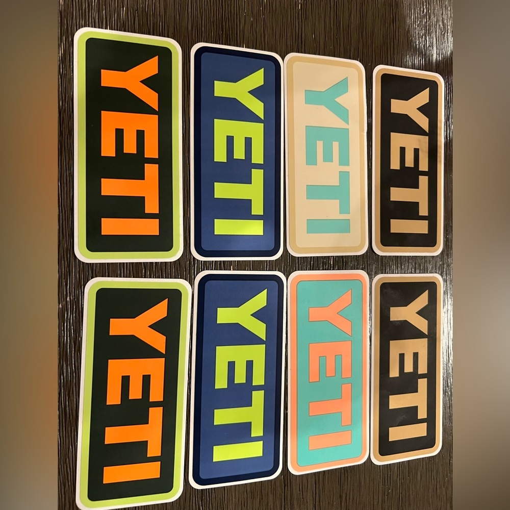 8 Yeti stickers!